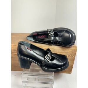 Mudd Mary Jane Heels Women 6.5 Black Chunky Y2K Mall Goth Platform Dark Academia